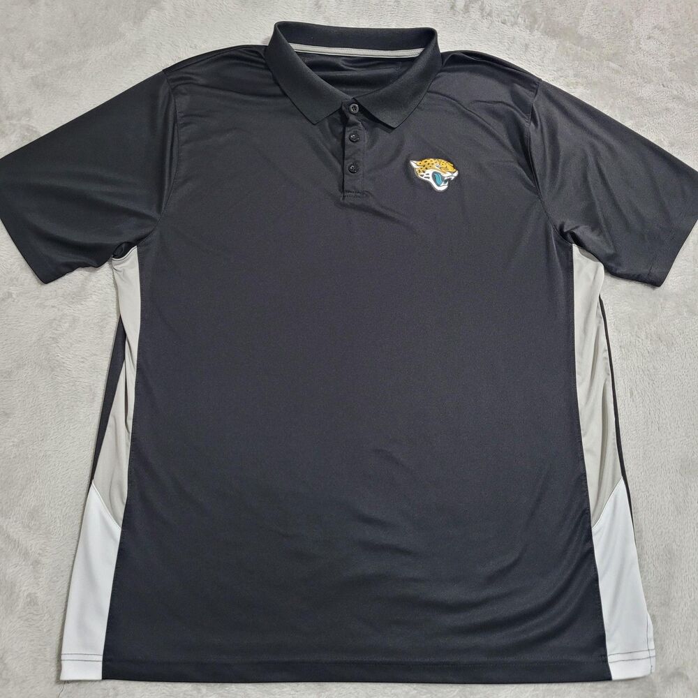 Jacksonville Jaguars Shirt Mens 3XL Black NFL Football Fanatics Polo Golf